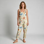 Abigail Tropical Print Jumpsuit - front view