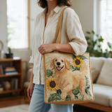 Stella quilted tote bag worn on the shoulder