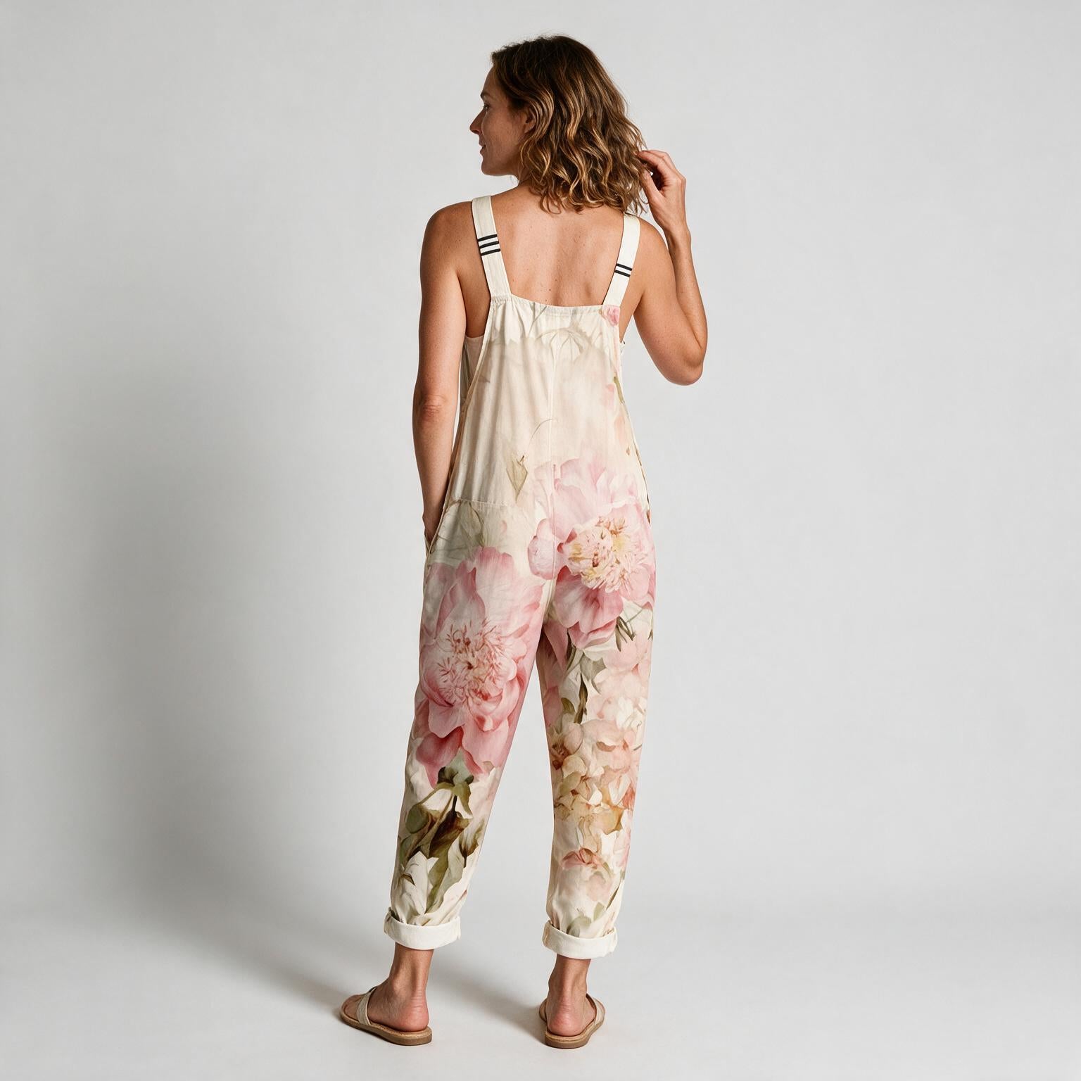 Chloe Relaxed Printed Jumpsuit - back view