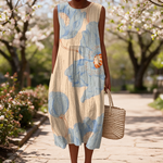 Miranda spring dress in a sunlit garden