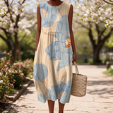 Miranda spring dress in a sunlit garden
