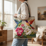 Denise quilted tote bag worn on the shoulder