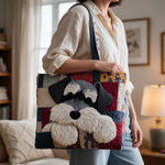 Jillian quilted tote bag worn on the shoulder