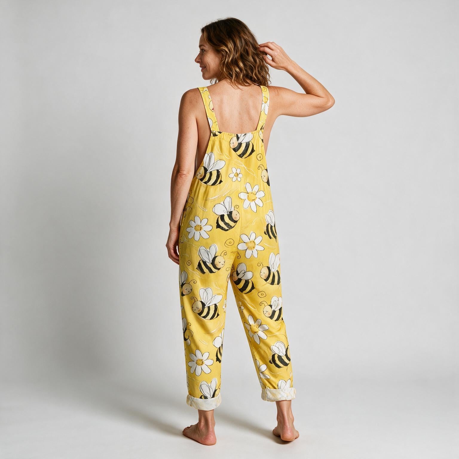 Lucy Soft Touch Printed Jumpsuit - back view