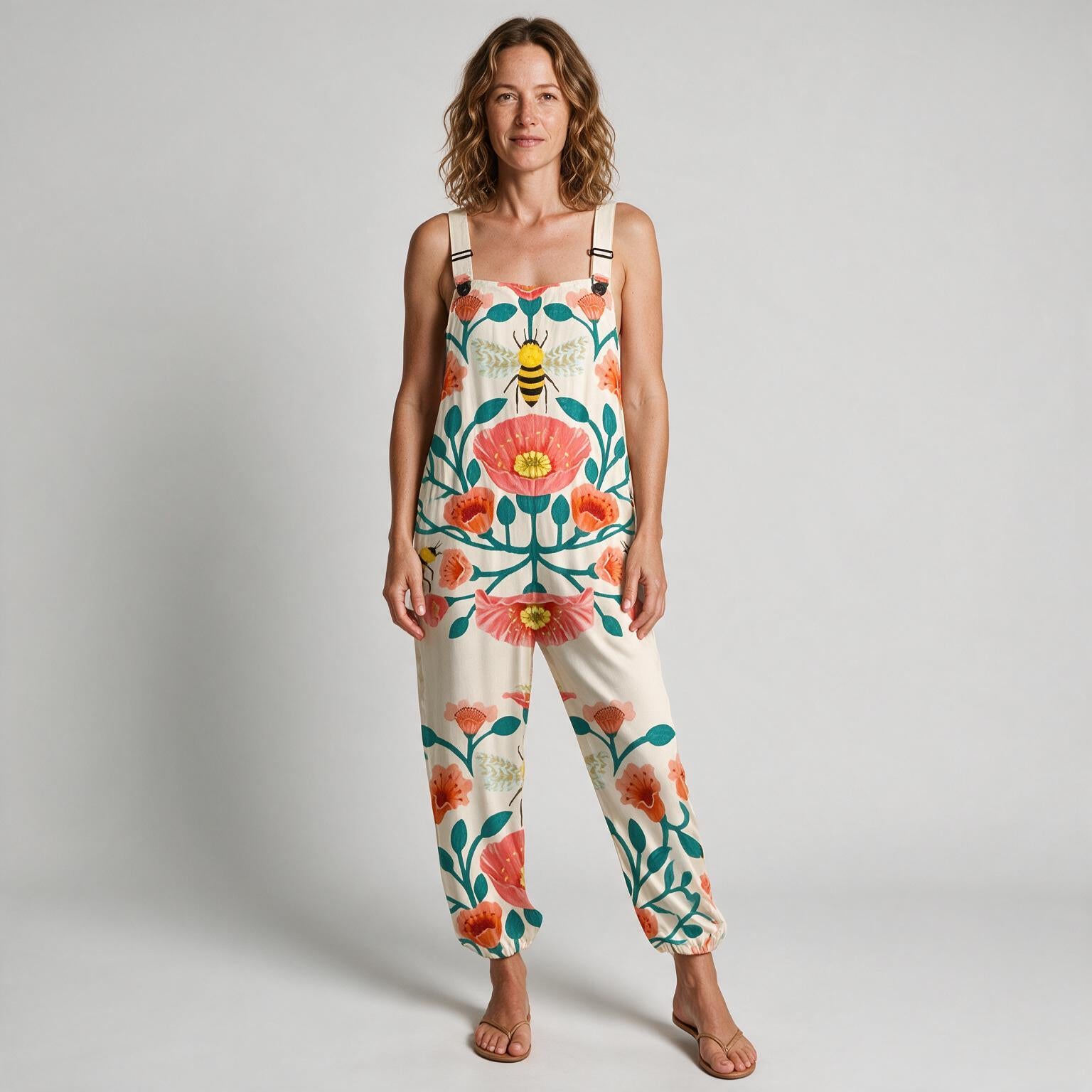 Lara Warm Weather Printed Jumpsuit - front view