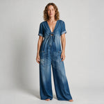 Matilda Short Sleeve V-Neck Jumpsuit - front view
