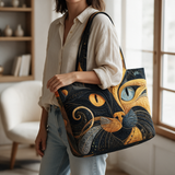 Maree quilted tote bag worn on the shoulder