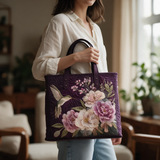 Colleen quilted tote bag worn on the shoulder