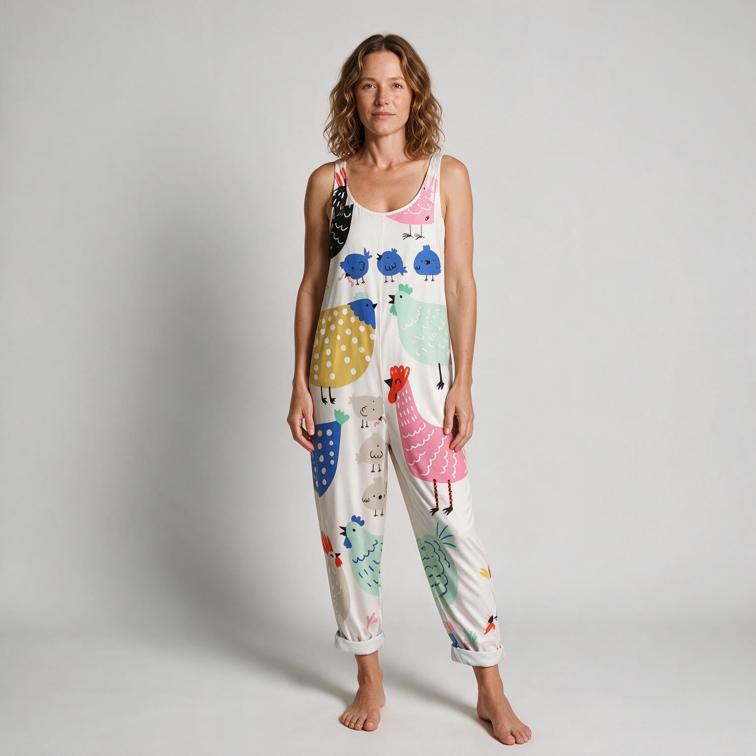 Eliza Strappy Printed Jumpsuit - front view