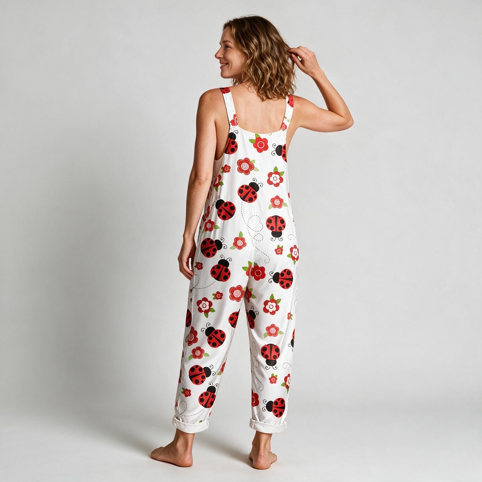 Florence Printed Lounge Jumpsuit - back view