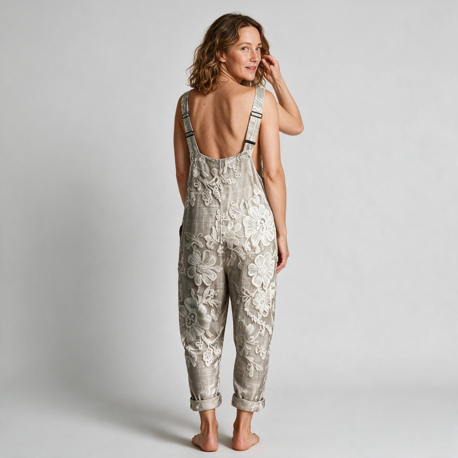 Ivy Casual Printed Jumpsuit - back view