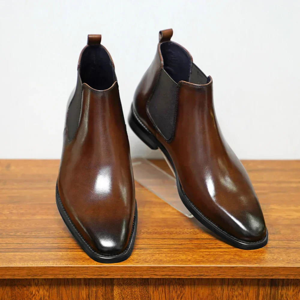 Finn - Faux Leather Chelsea Ankle Boots