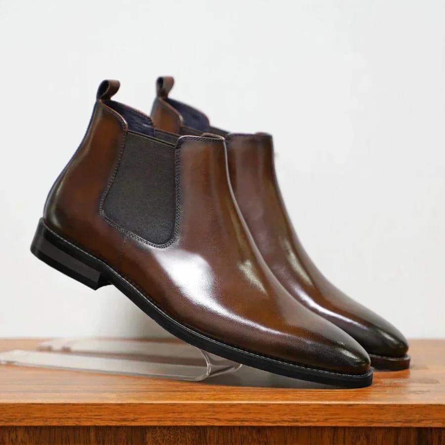 Finn - Faux Leather Chelsea Ankle Boots