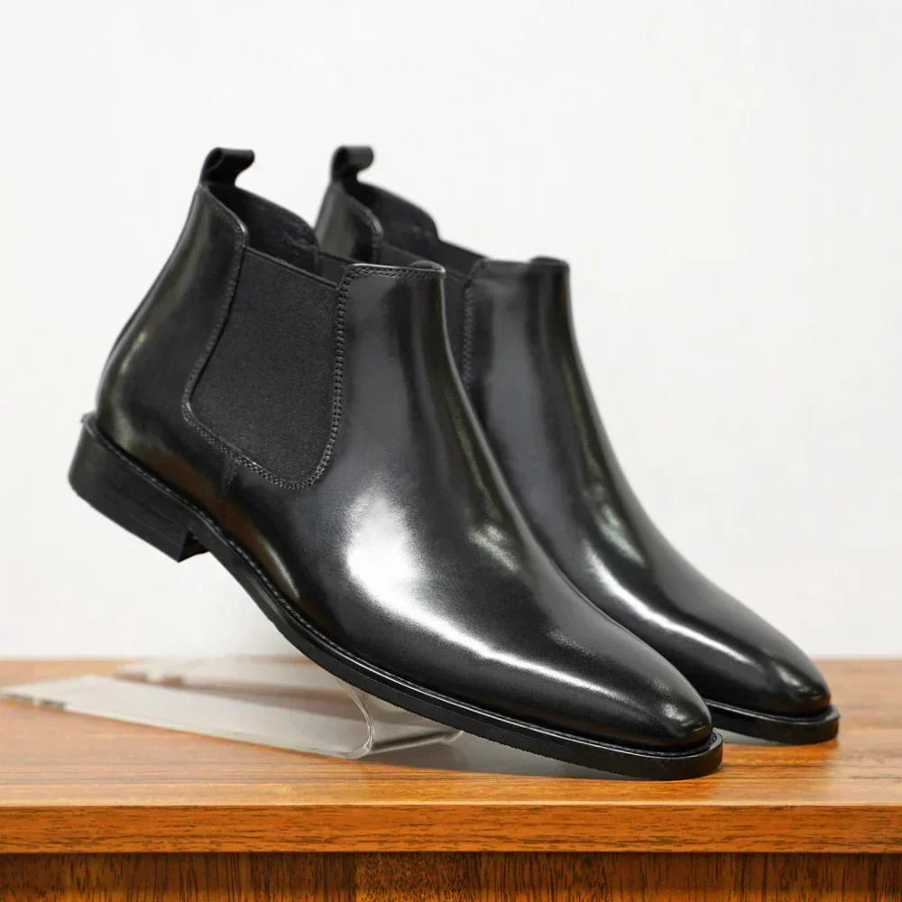 Finn - Faux Leather Chelsea Ankle Boots