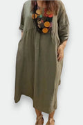 MANDIRA | Cotton and Linen Dress