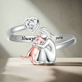 Abigail - Pink Dog Hug Ring